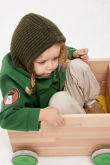 Drawstring Khaki Snow Beanie - Unisex - TryAladdin