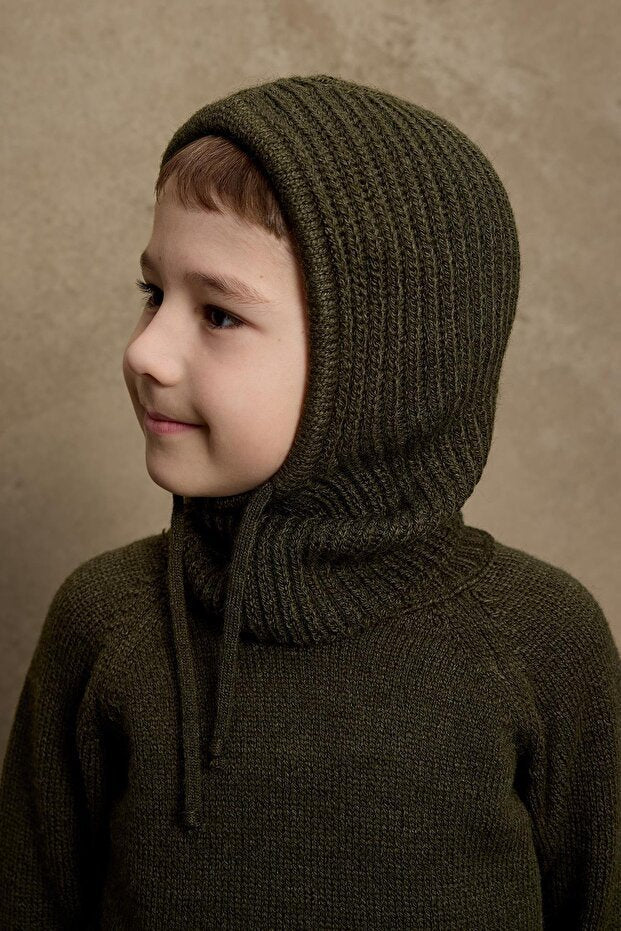 Drawstring Khaki Snow Beanie - Unisex - TryAladdin