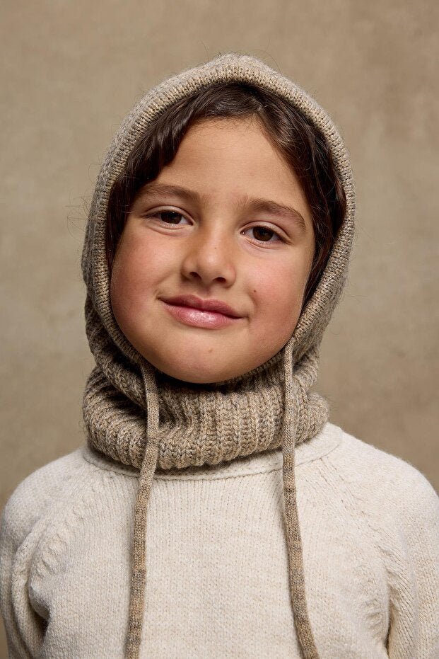 Drawstring Knitted Hood - Soft & Warm for Children - TryAladdin