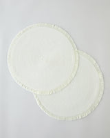 Professional-Grade Polypropylene Placemat Set - 2 Piece - Cream 38cm