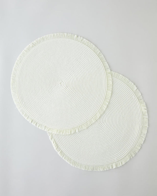 Professional-Grade Polypropylene Placemat Set - 2 Piece - Cream 38cm