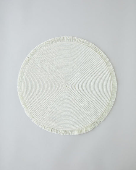 Professional-Grade Polypropylene Placemat Set - 2 Piece - Cream 38cm