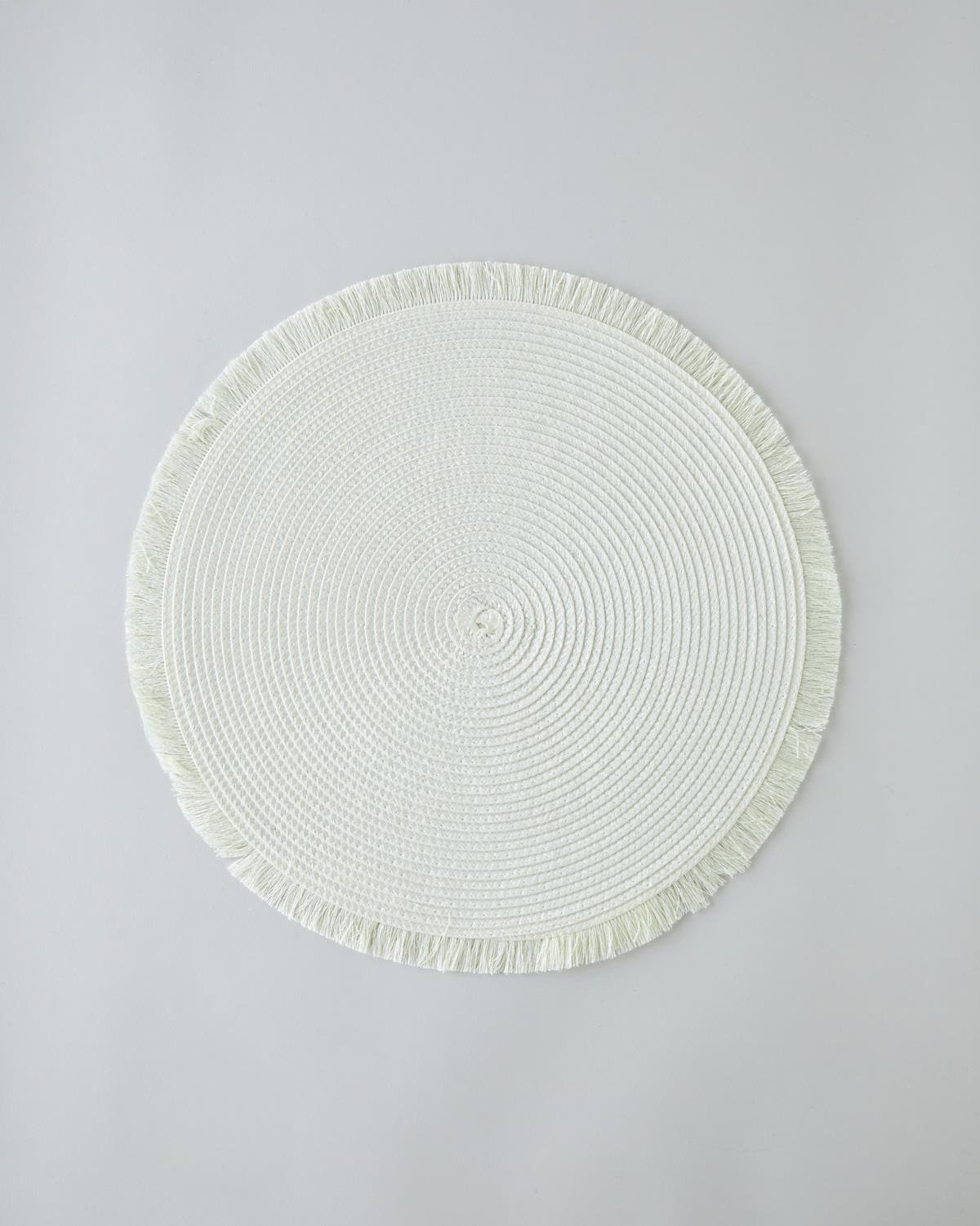 Professional Grade Polypropylene Placemat Set   2 Piece   Cream 38cm