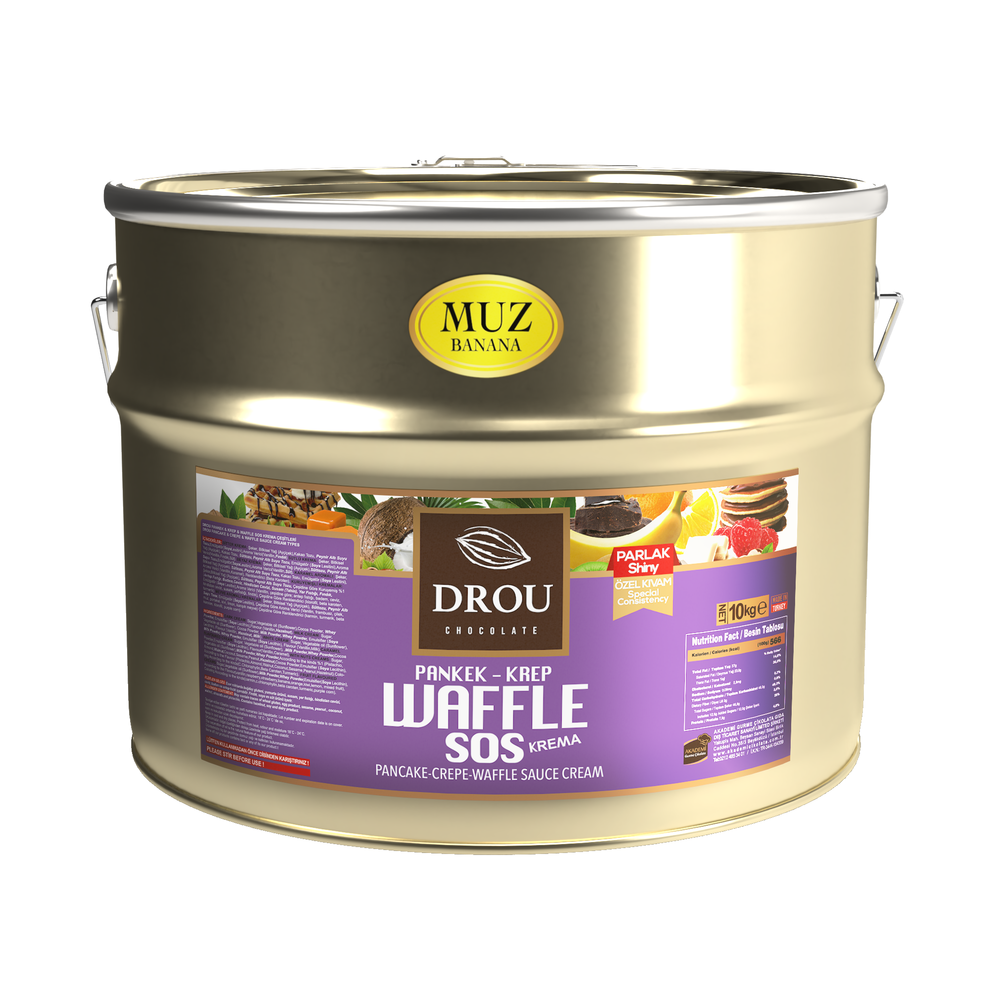 Drou Banana Chocolate Sauce for Waffle, Crepe & Pancake (10kg) - TryAladdin