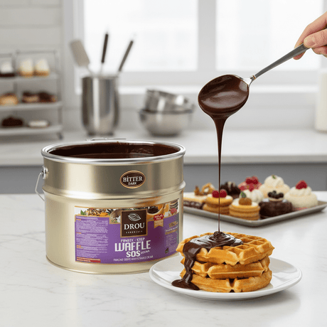 Drou Dark Chocolate Sauce for Waffle, Crepe & Pancake (10kg) - TryAladdin