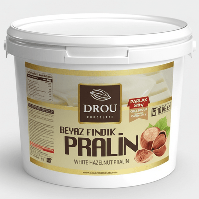 Drou Professional White Hazelnut Praline Paste - Aromatic - 10kg - TryAladdin