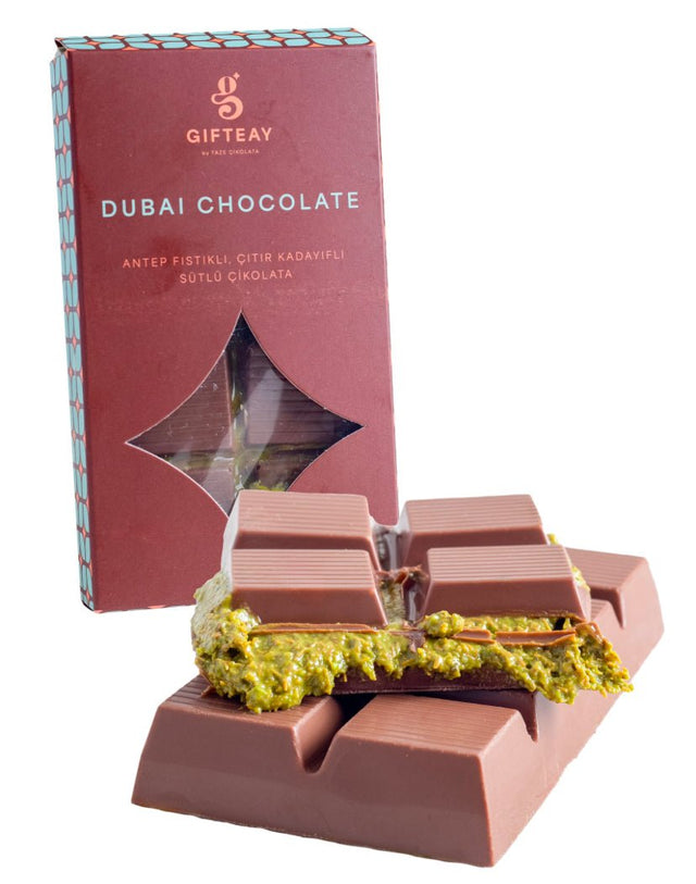 Dubai Chocolate - 200g Belgian Milk Chocolate with Pistachio & Kadayif