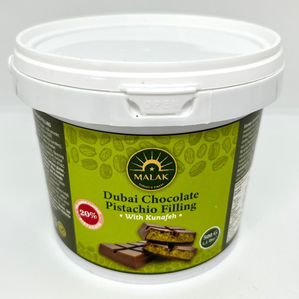 Dubai Chocolate Pistachio Filling with Kunafeh - 20% Pistachio (11 lb | 5kg) - TryAladdin