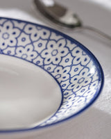 Durable New Bone China Dinner Plate - Reve Bleu Chantal Pattern - TryAladdin