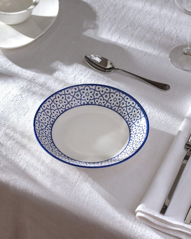 Durable New Bone China Dinner Plate - Reve Bleu Chantal Pattern - TryAladdin