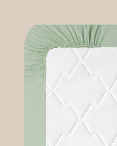 Professional-Hotel-Grade-Cotton-Fitted-Sheet-160x200-Almond-Green