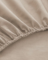 Premium Cotton Fitted Sheet 160x200cm Cappuccino Brown