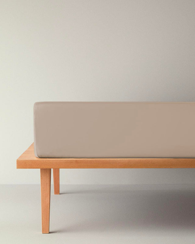 Premium-Cotton-Fitted-Sheet-160x200cm-Cappuccino-Brown