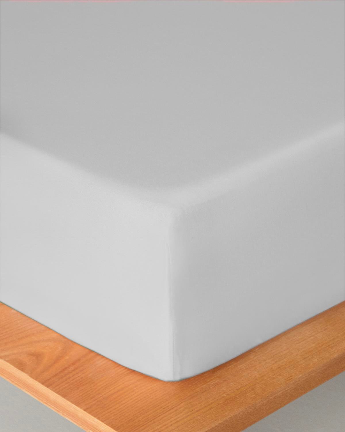 Professional Grade Cotton Fitted Sheet   Double Size   160x200cm   Pebble Stone
