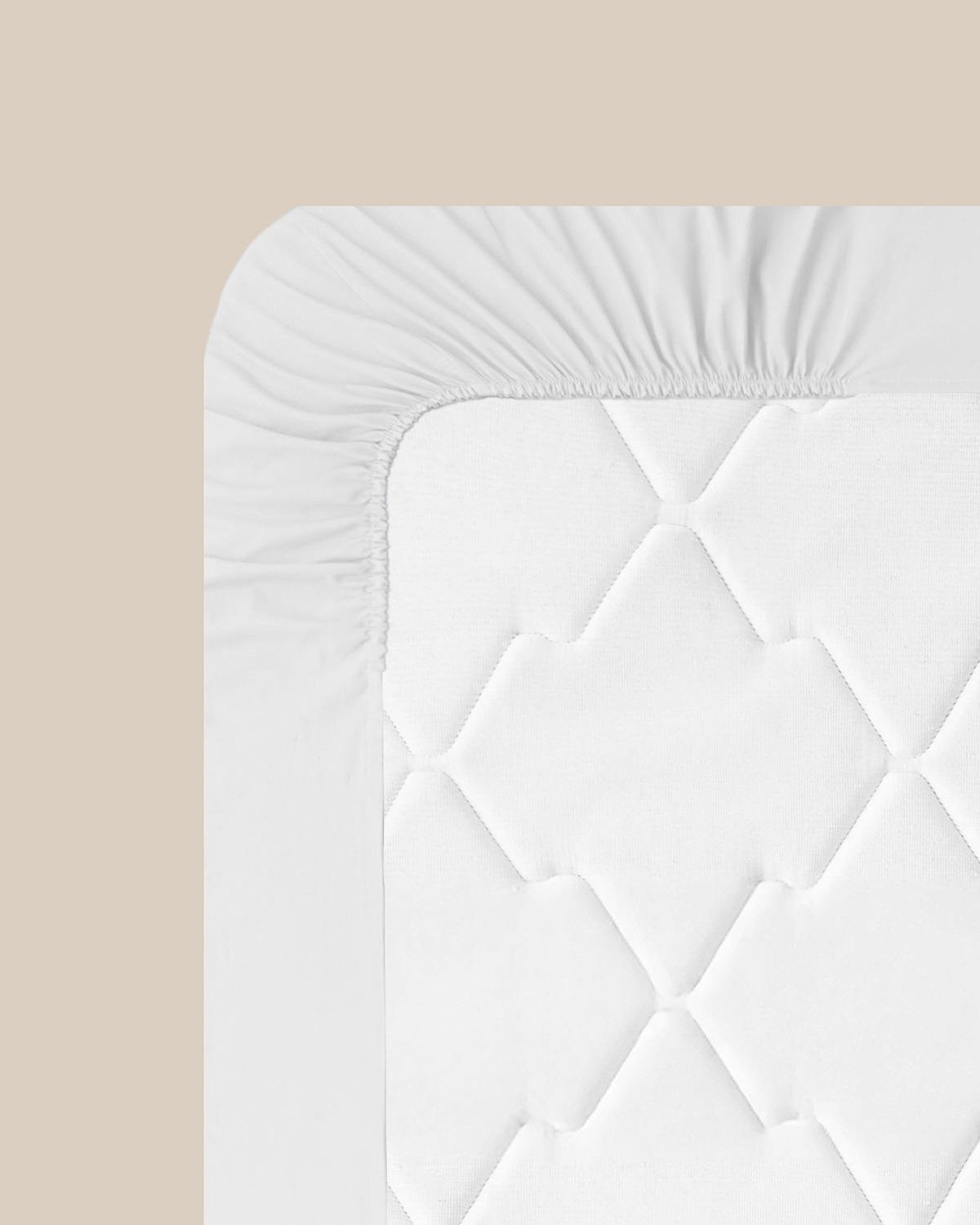Professional-Grade-Cotton-King-Size-Fitted-Sheet-White