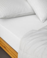 Professional-Grade-Cotton-King-Size-Fitted-Sheet-White