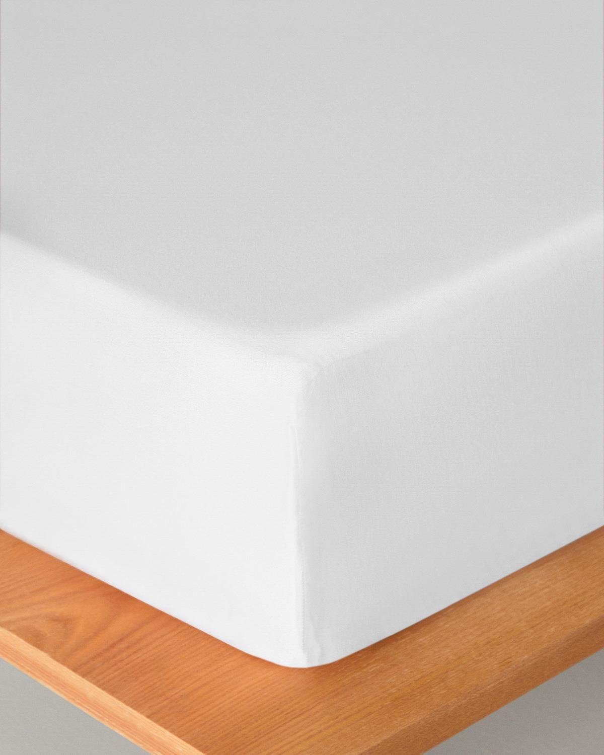 Professional-Grade-Cotton-King-Size-Fitted-Sheet-White