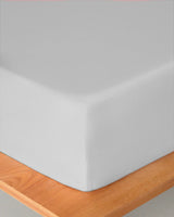 Premium Cotton King Size Fitted Sheet Pebble Stone Color