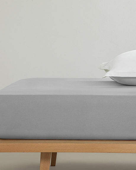 Premium-Cotton-King-Size-Fitted-Sheet-Pebble-Stone-Color
