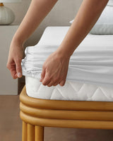 Professional-Grade-Cotton-King-Size-Fitted-Sheet-White