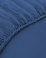 Premium Quality Single Cotton Fitted Sheet Night Blue
