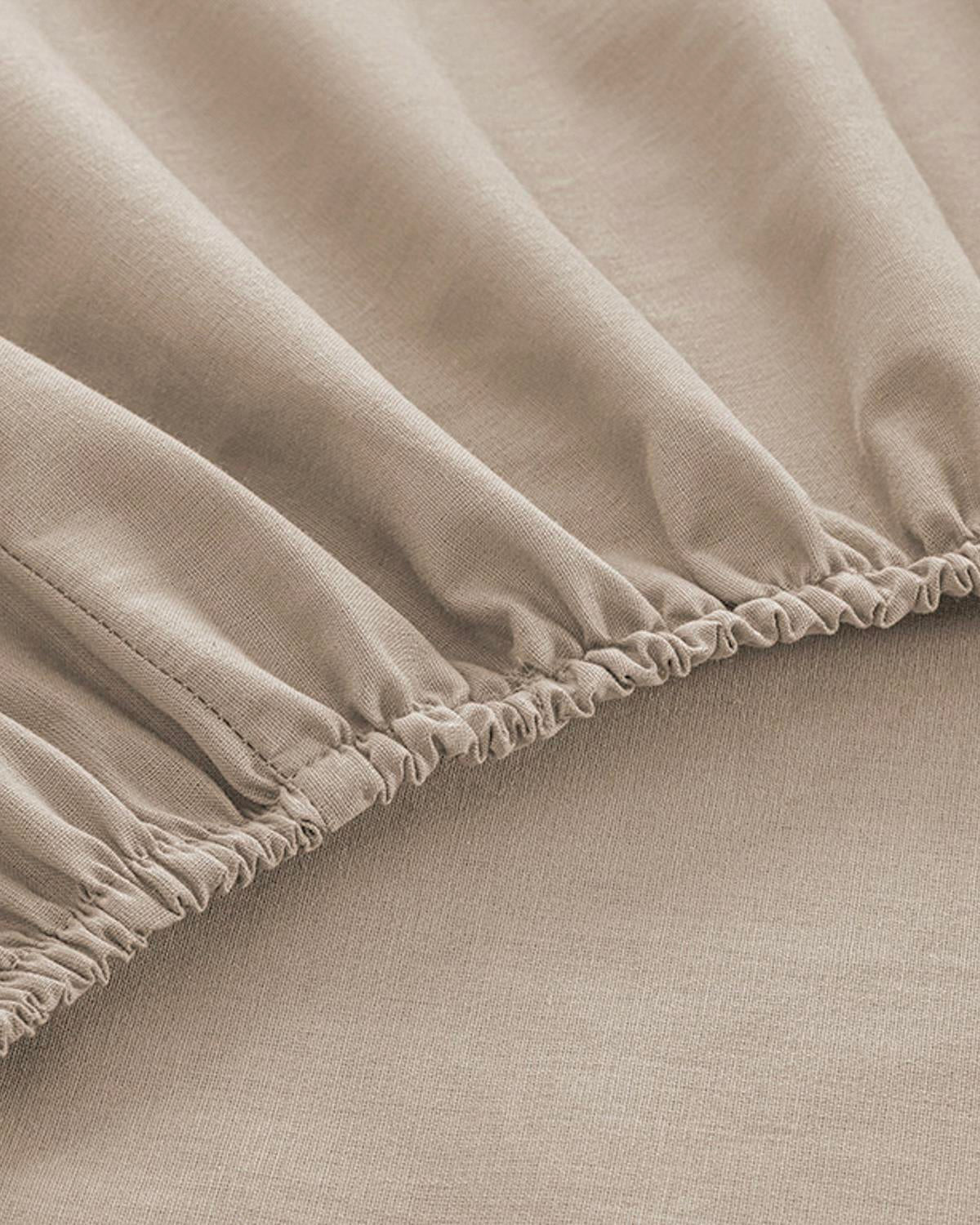Professional Grade Cotton Single Fitted Sheet 100x200cm Coffee Brown