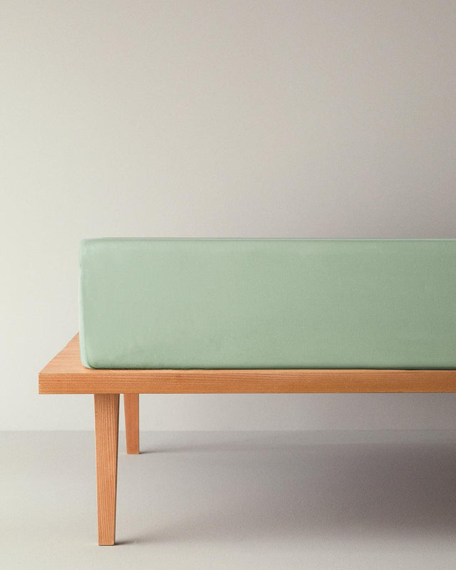 Premium Soft Cotton Single Fitted Sheet - Pistachio Green
