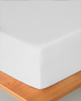 Premium Cotton Deep Pocket Fitted Sheet White 120x200cm