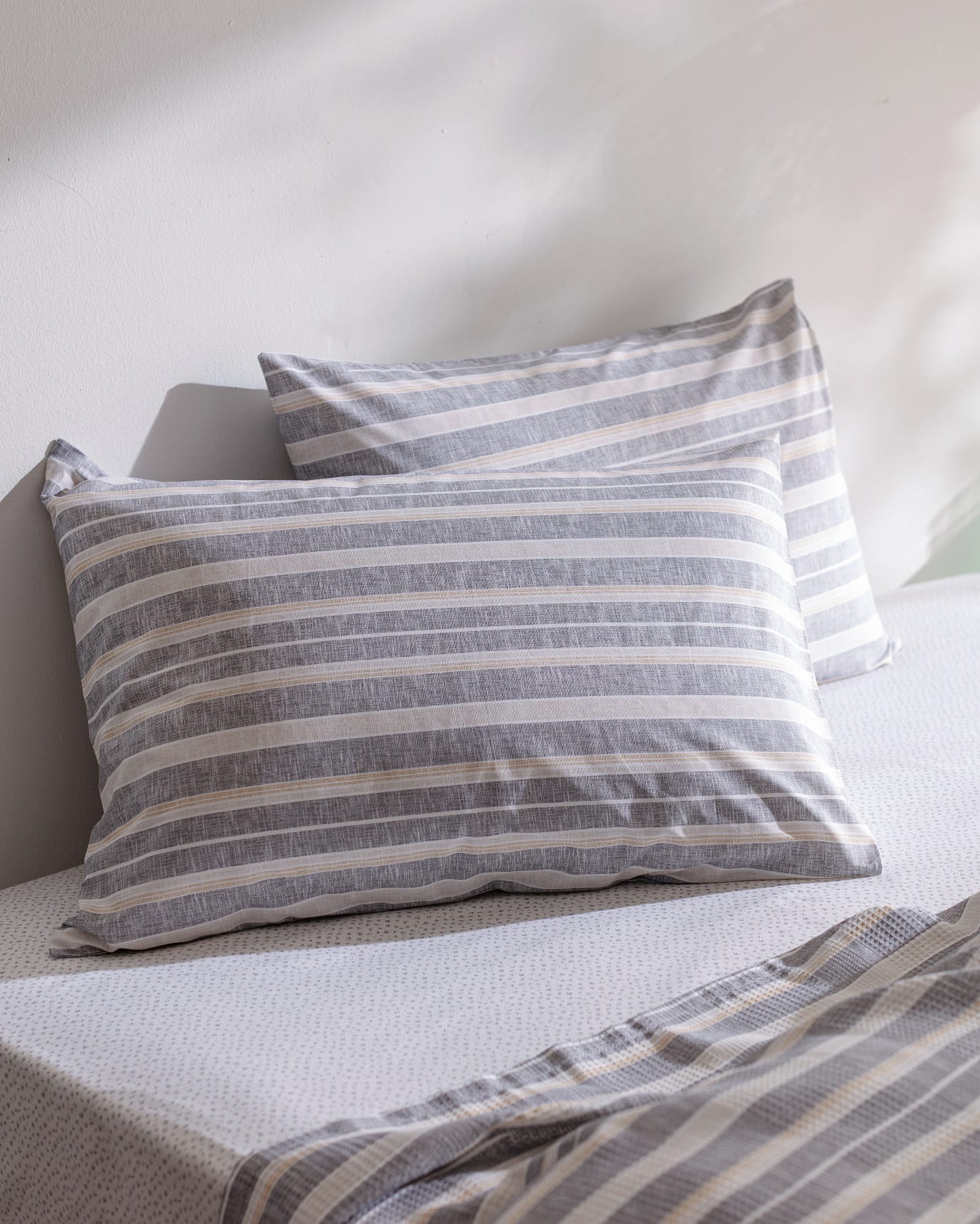 Double Cotton Lyocell Pike Set - Printed Grey/Beige