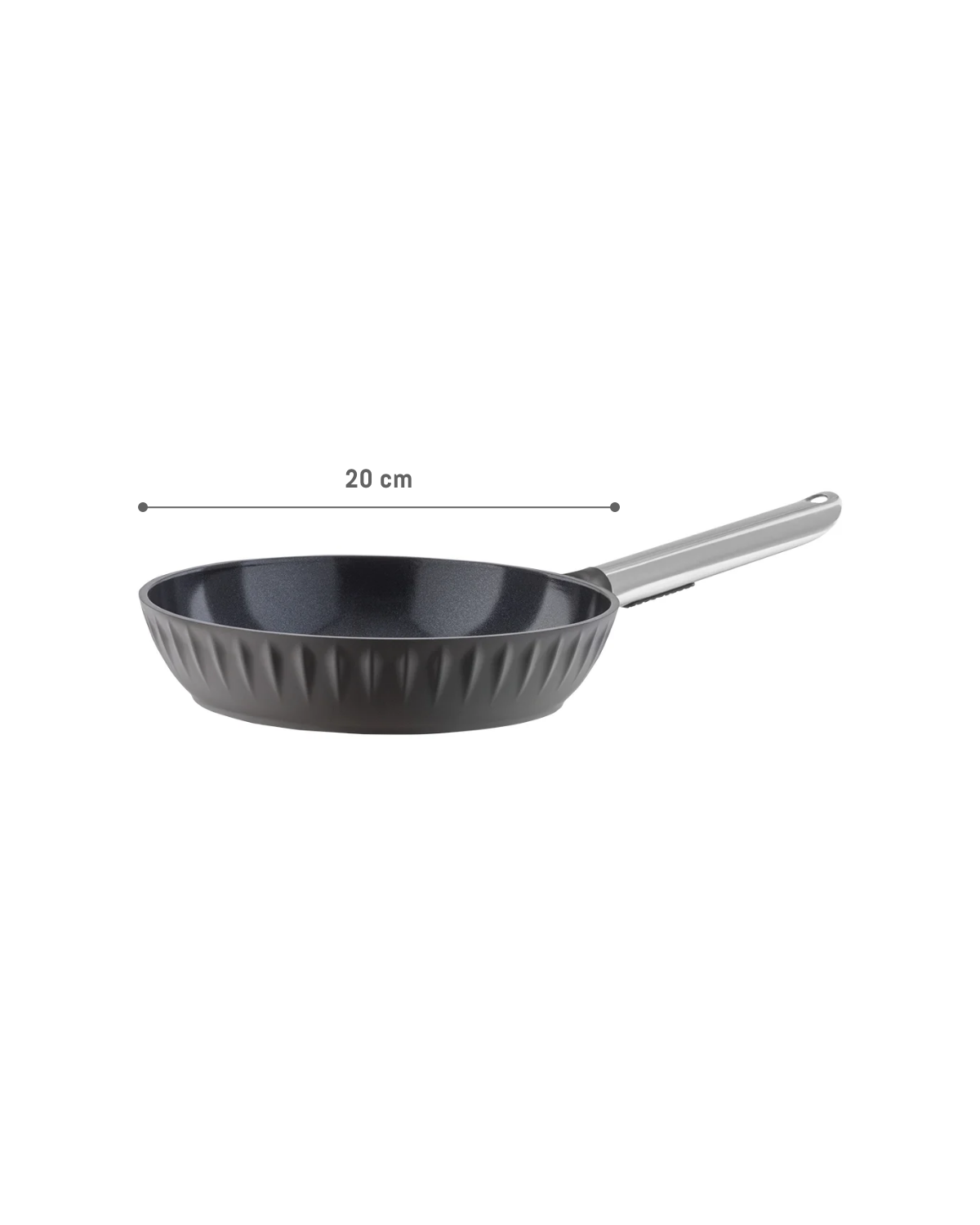 20 cm Non-Stick Frying Pan - Brown Skillet for Everyday Cooking