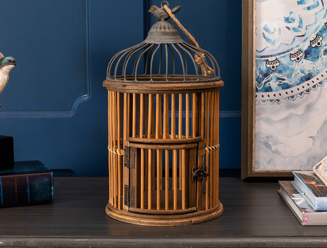Artisanal Natural Bamboo Decorative Accent - Carline Collection