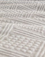 King Size 100% Cotton Luxury Triangle Geometric Bedspread - Grey