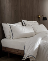 100% Cotton Double Duvet Cover Set - Washed Linen Look