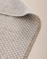 Polypropylene Flatweave Area Rug - Fringed Neutral Design