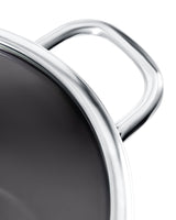 22 cm Titanium Enamel Deep Cooking Pot - Anthracite