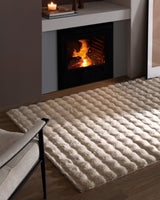 Beige Polyester Area Rug - 4x6 ft (120x180 cm)
