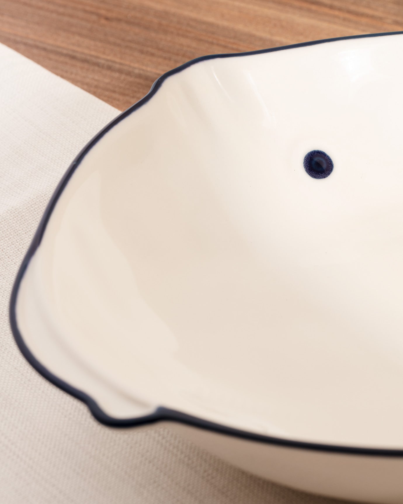 New Bone China Deep Plate - Ocean-Inspired Marine Pattern