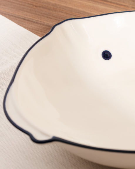 New Bone China Deep Plate - Ocean-Inspired Marine Pattern