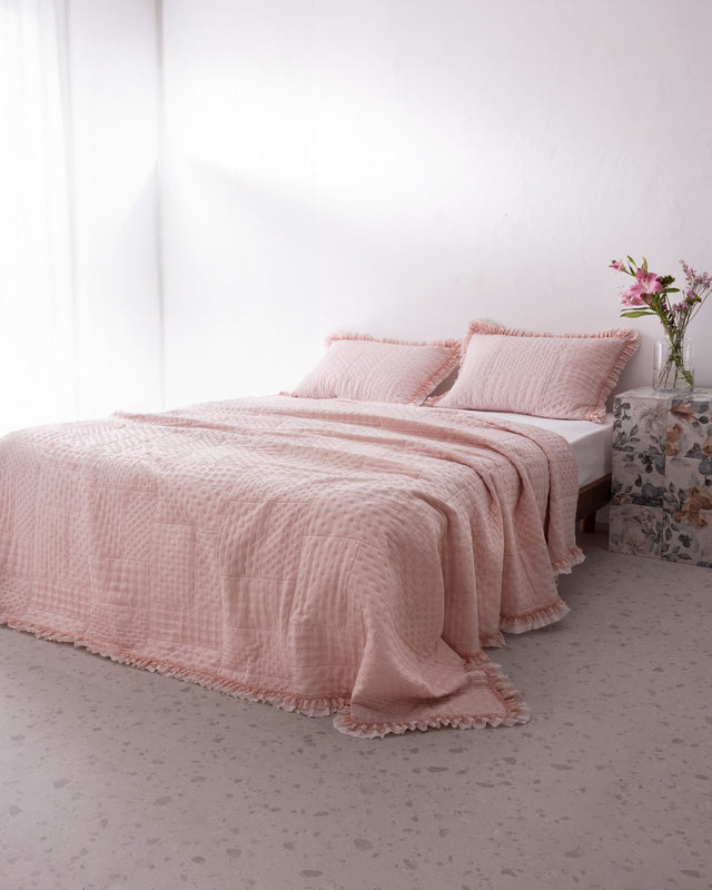 Medus Double Bedspread Quilt - Powder Pink