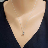 Elegant 925 Sterling Silver Sparrow Bird Necklace
