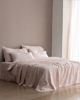 Maveray 100% Cotton Double Bedspread Set - Powder Pink