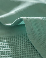100% Cotton Carded Pique Double Blanket - Turquoise
