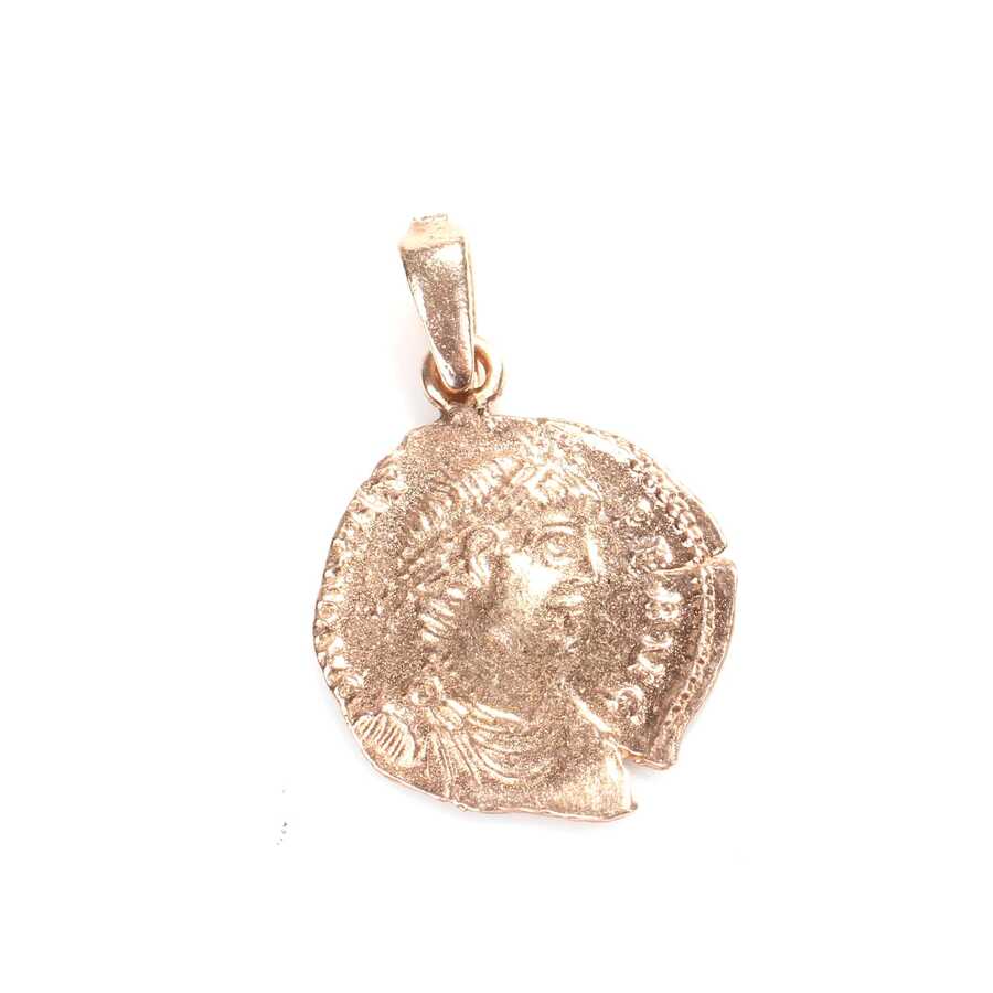925 Sterling Silver Caesar Pendant - Ancient Roman Style