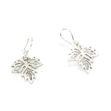 925 Sterling Silver Earrings - Plane Leaf Filigree Design
