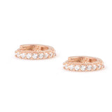 Sterling Silver Eight-Stone Cartilage Earring - Dainty Zircon Stud