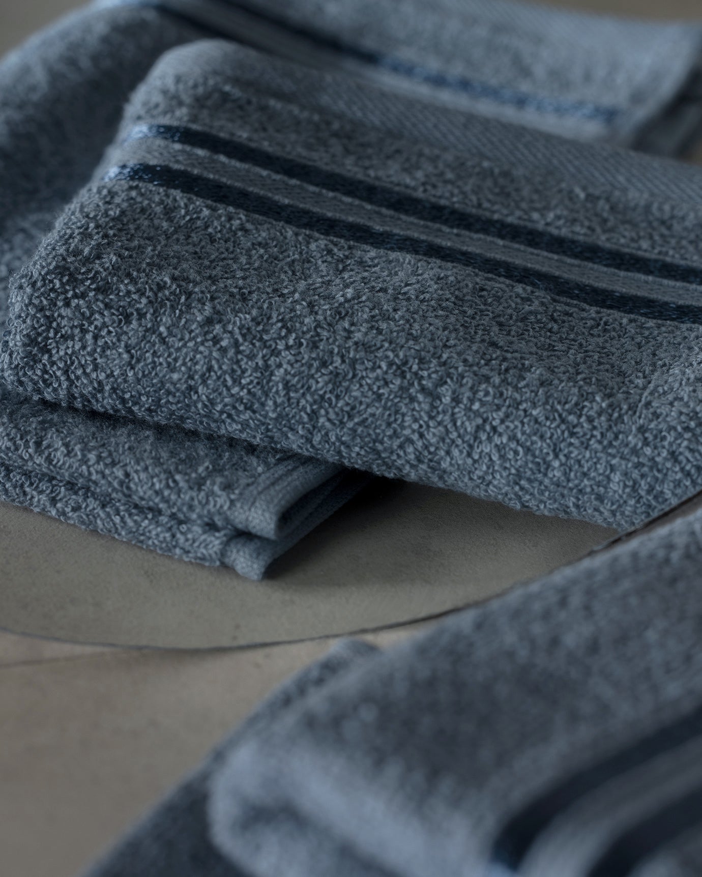 100% Cotton Hand Towel Pair - Soft Plush Maynor Border