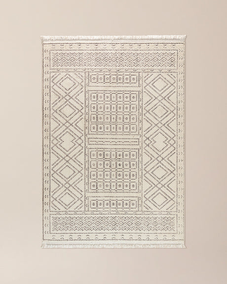 Soft Cream Area Rug for Living Room and Bedroom Decor