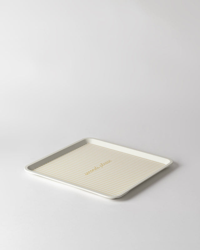 Plastic Square Serving Tray - Modern Chic Design