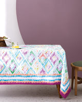 Nivelle Polycotton Dining Tablecloth - Two-Tone Purple Blue