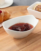 New Bone China Square Mini Sauce Dish - Elegant Presentation